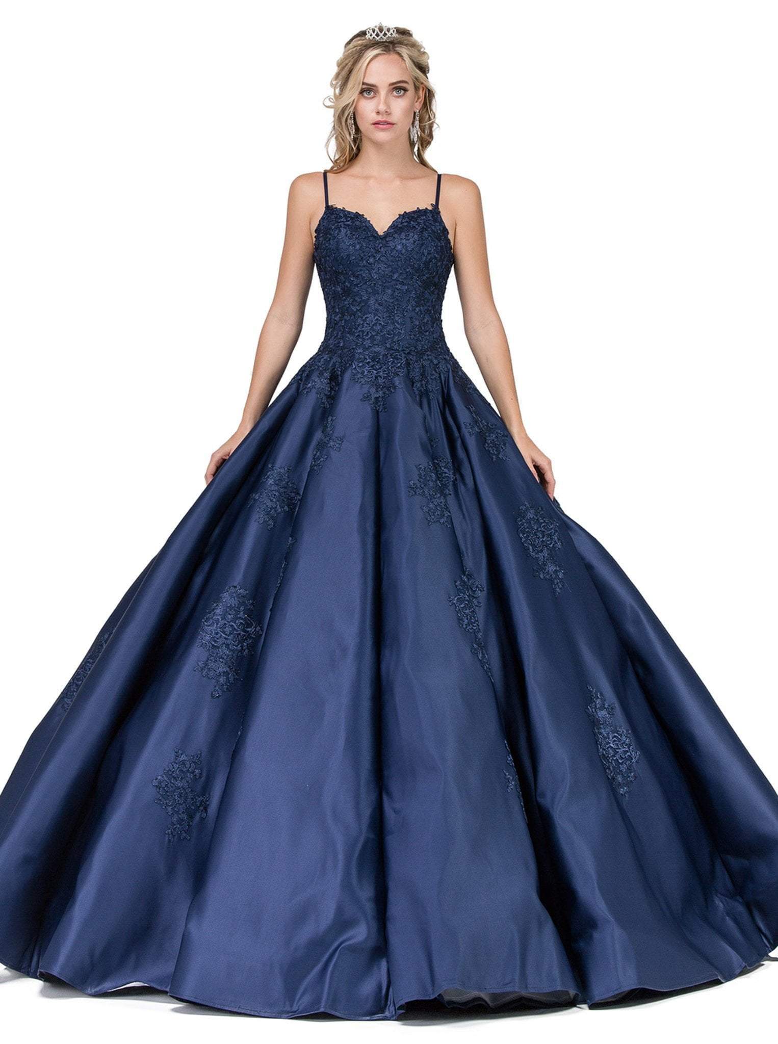 Image of Dancing Queen - 1325 Applique Sweetheart Ballgown