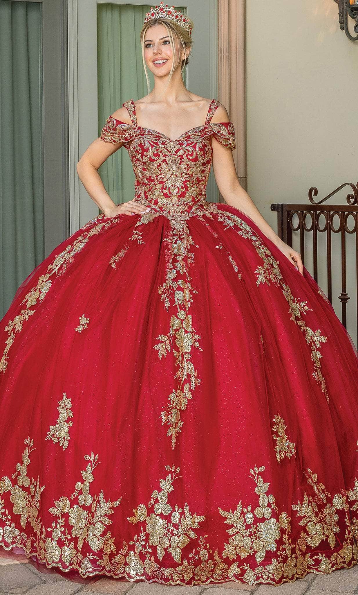 Image of Dancing Queen 1657 - Sequin Embroidered Sweetheart Ballgown