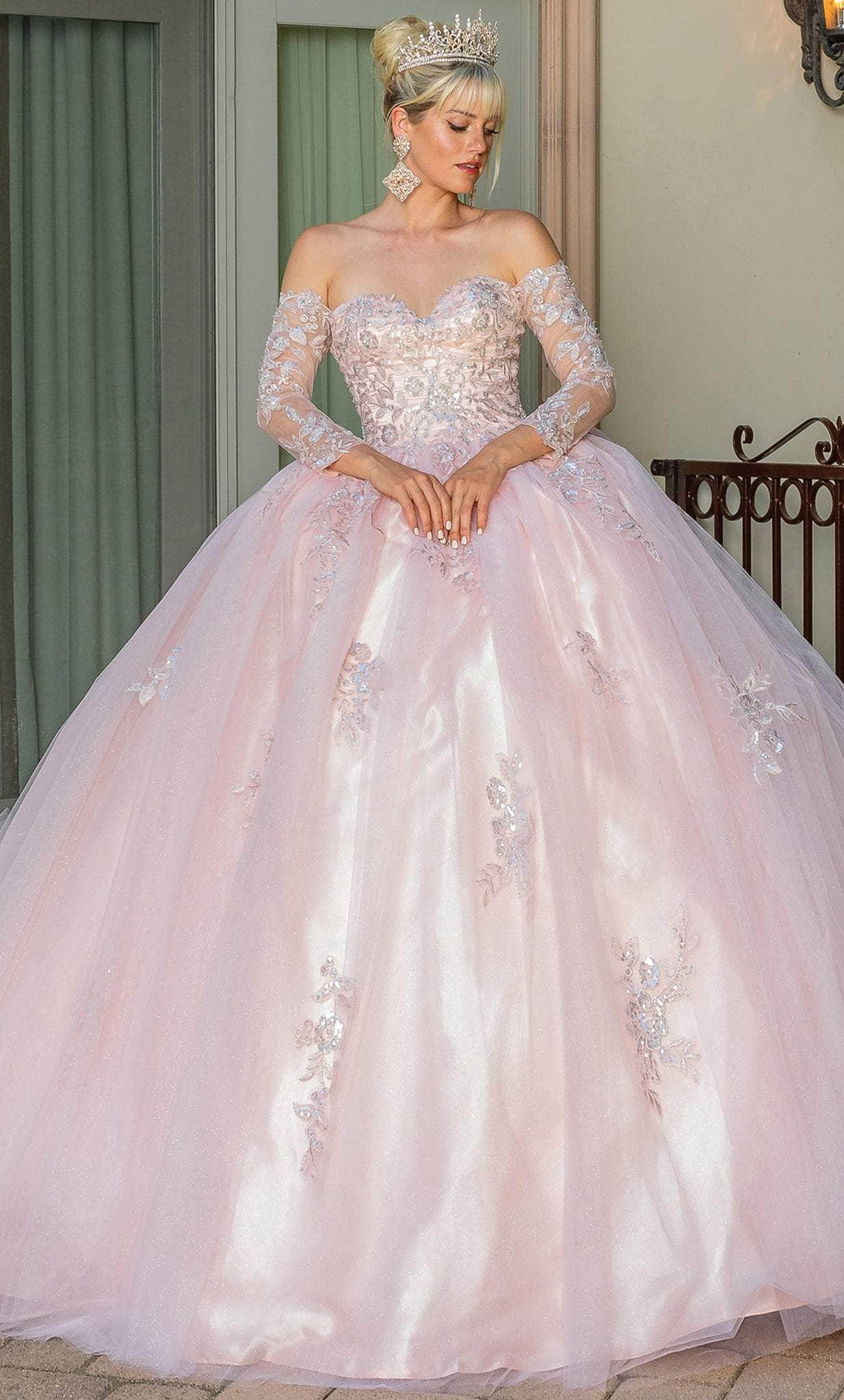 Image of Dancing Queen 1674 - Floral Embroidered Sweetheart Ballgown