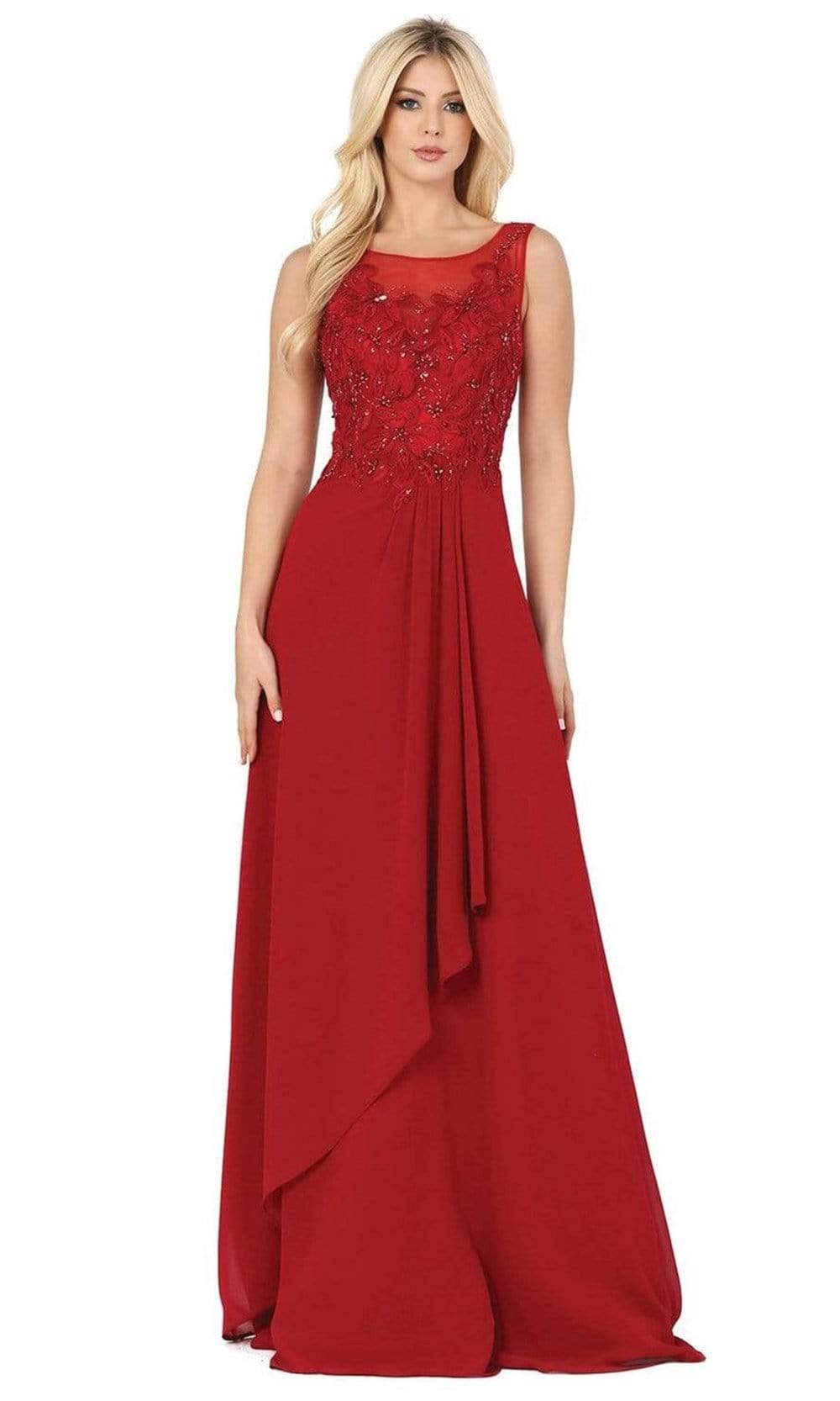 Image of Dancing Queen - 2953 Embellished Bateau Neck A-line Dress