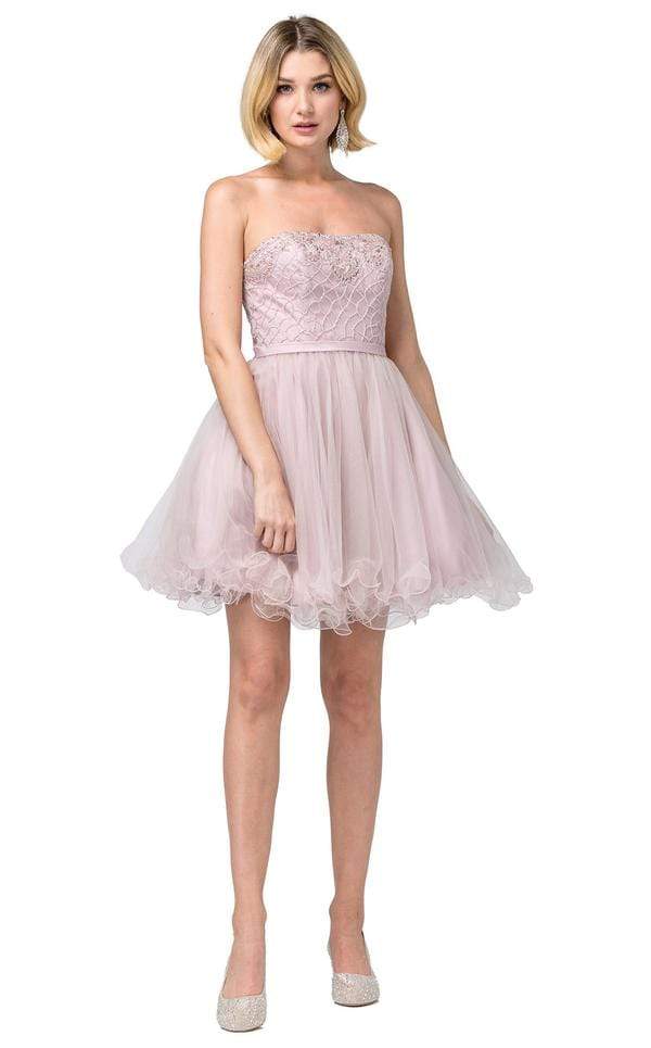Image of Dancing Queen - 3056 Strapless Embellished A-line Dress