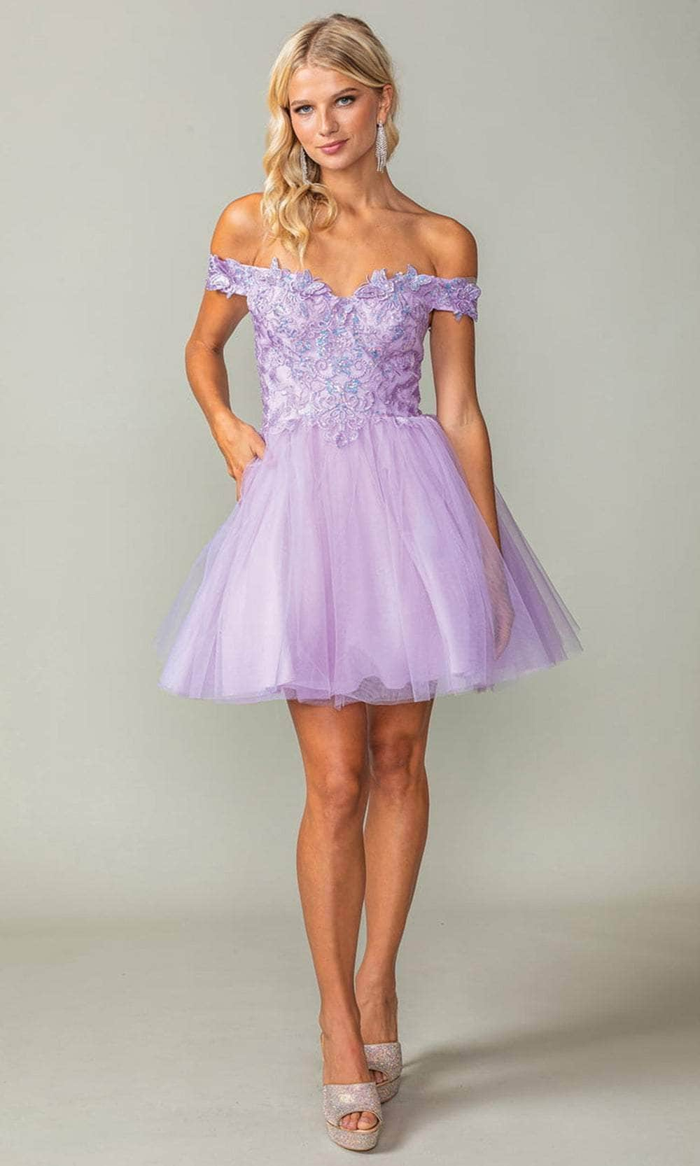 Image of Dancing Queen 3373 - Tulle Embroidered Cocktail Dress