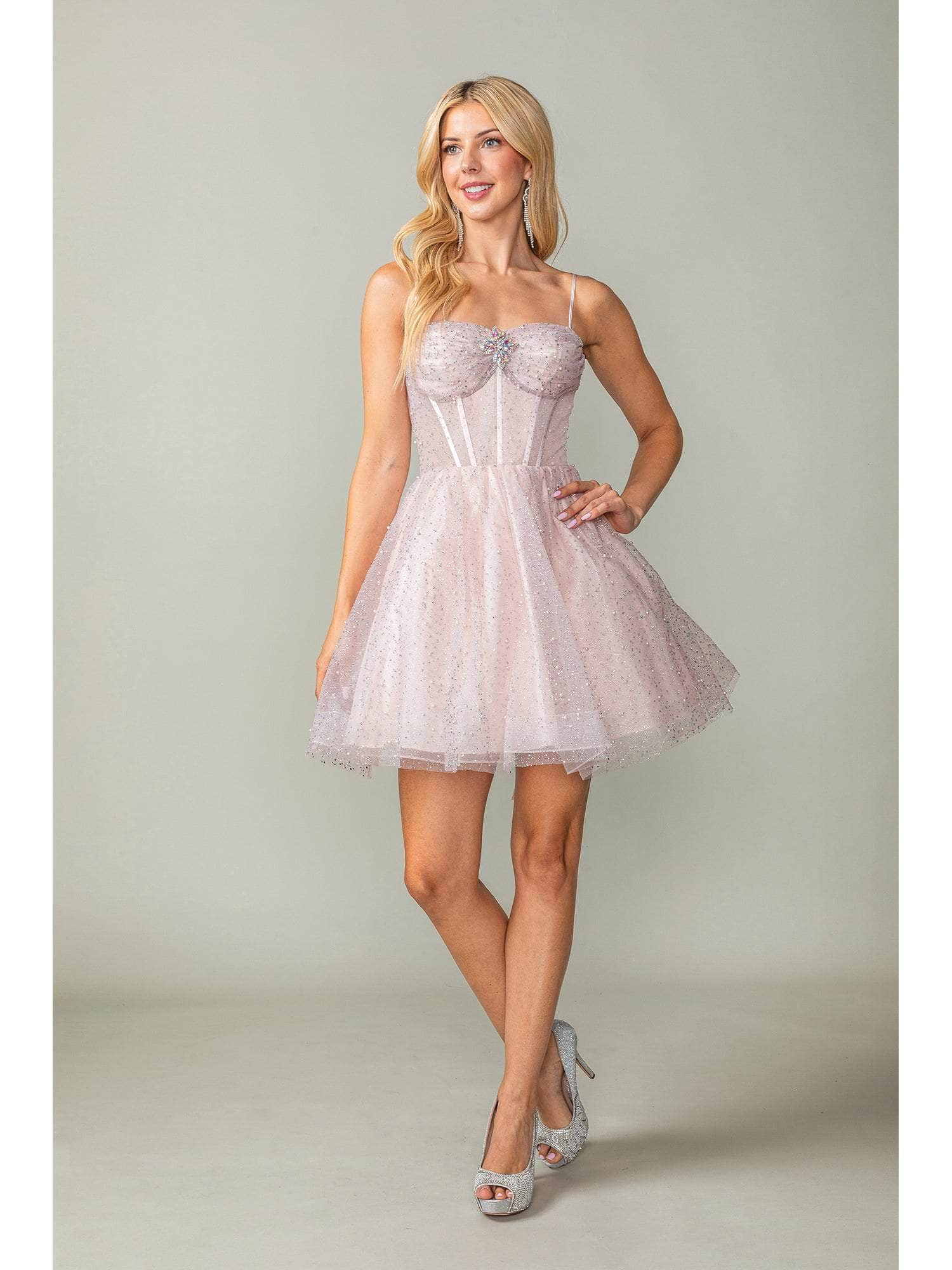 Image of Dancing Queen 3389 - Sparkly Tulle Cocktail Dress