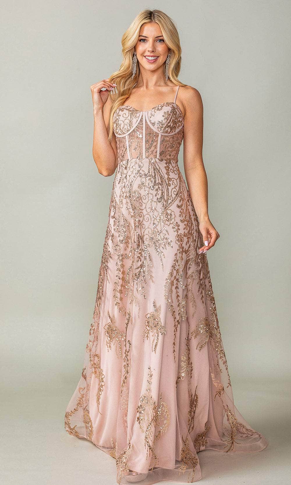 Image of Dancing Queen 4359 - Glitter Bustier Prom Dress