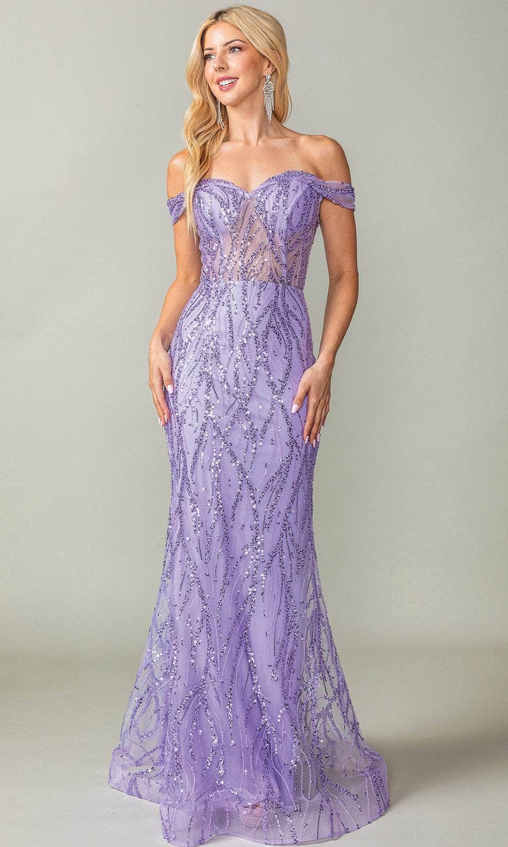 Image of Dancing Queen 4370 - Sweetheart Lace-Up Prom Gown
