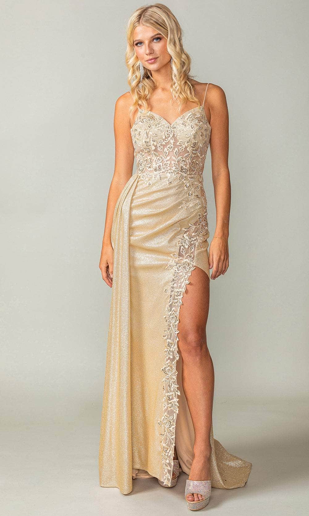 Image of Dancing Queen 4377 - Embroidery Detailed Prom Dress