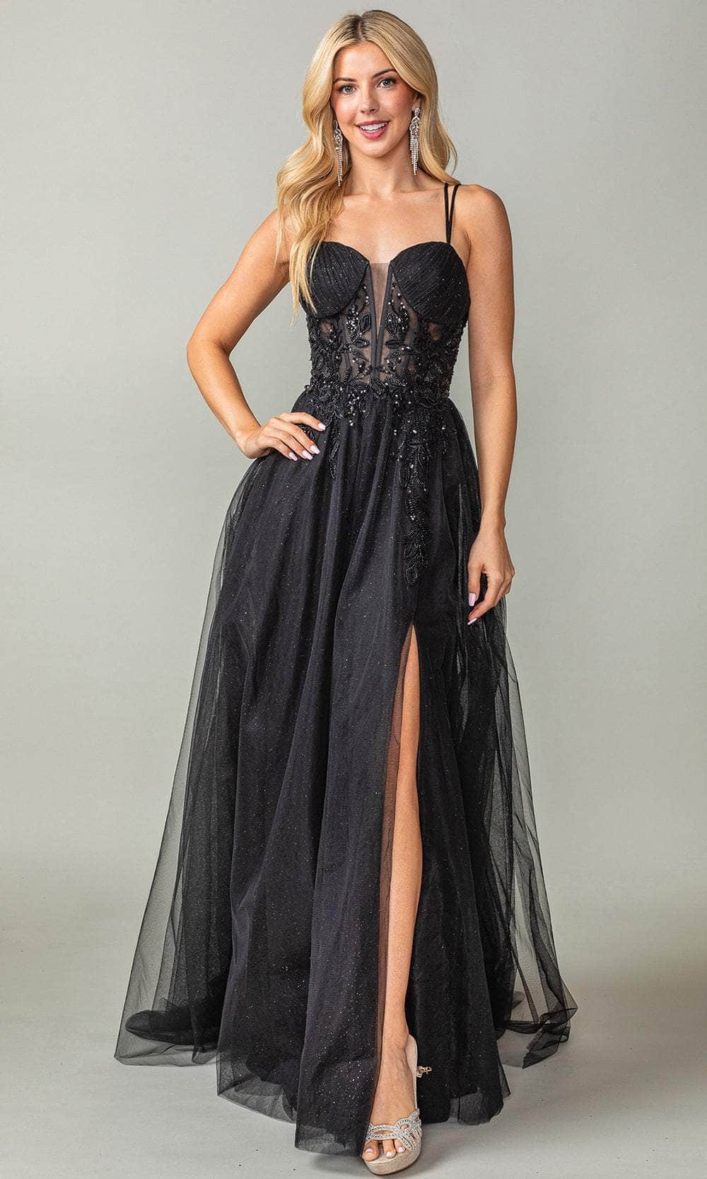 Image of Dancing Queen 4393 - Lace Appliqued Sweetheart Prom Gown