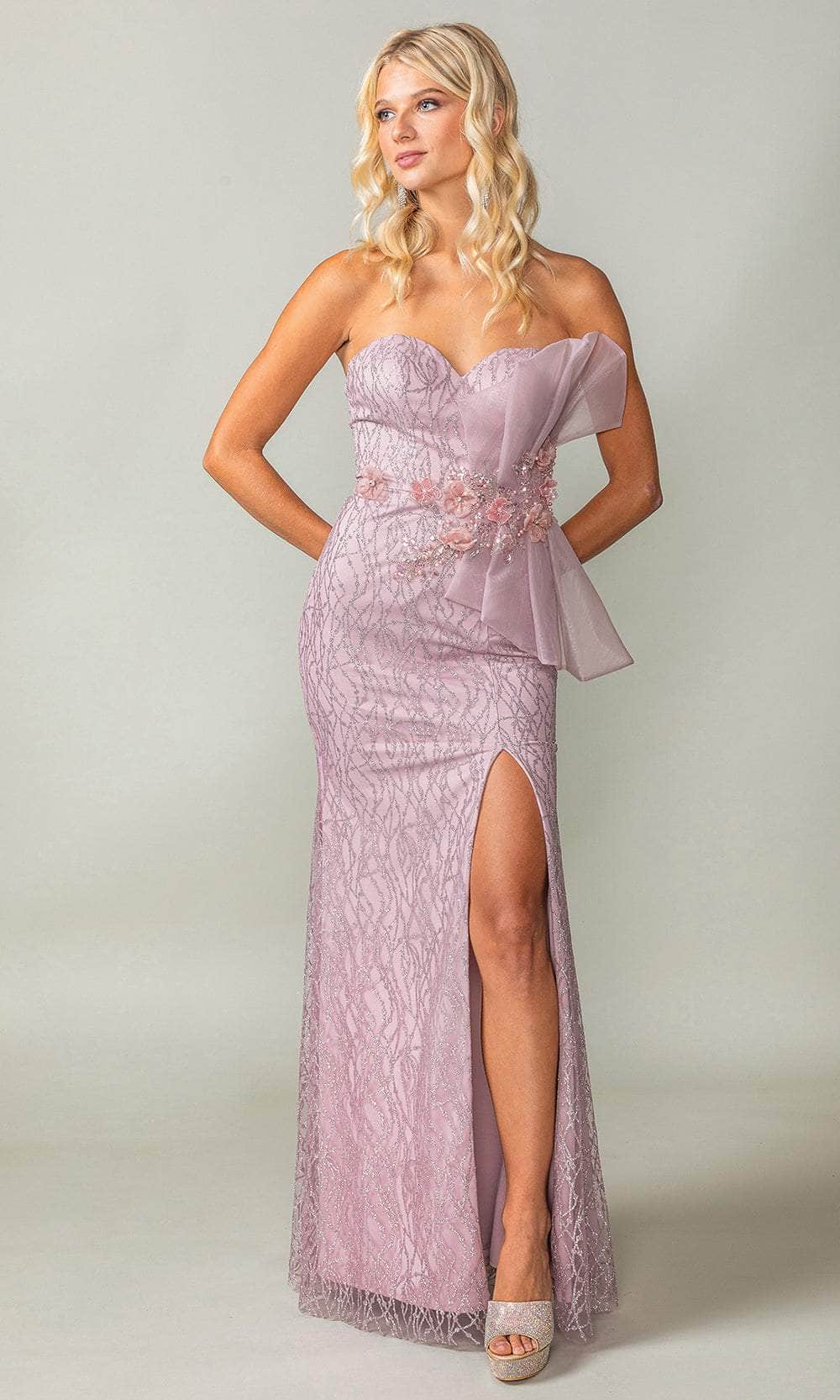 Image of Dancing Queen 4394 - Strapless Ruffled Detail Prom Gown