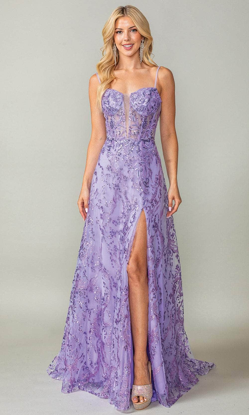 Image of Dancing Queen 4402 - Spaghetti Strap A-Line Prom Gown