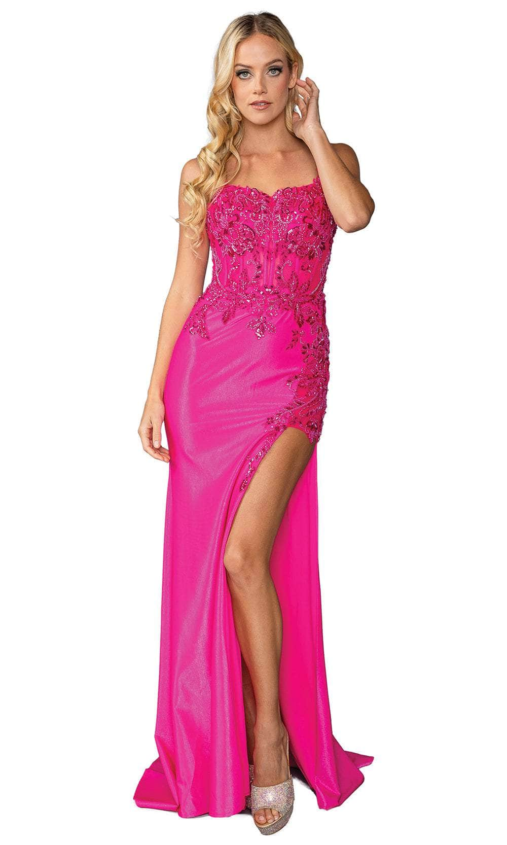 Image of Dancing Queen 4436 - Sleeveless Embroidered Prom Gown