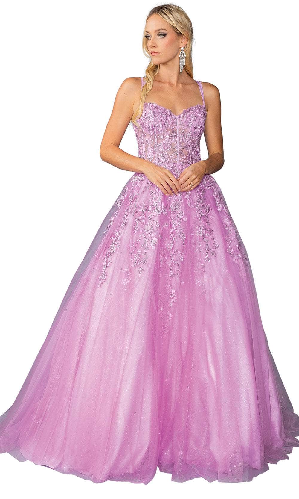 Image of Dancing Queen 4458 - Embroidered Corset Bodice Ballgown