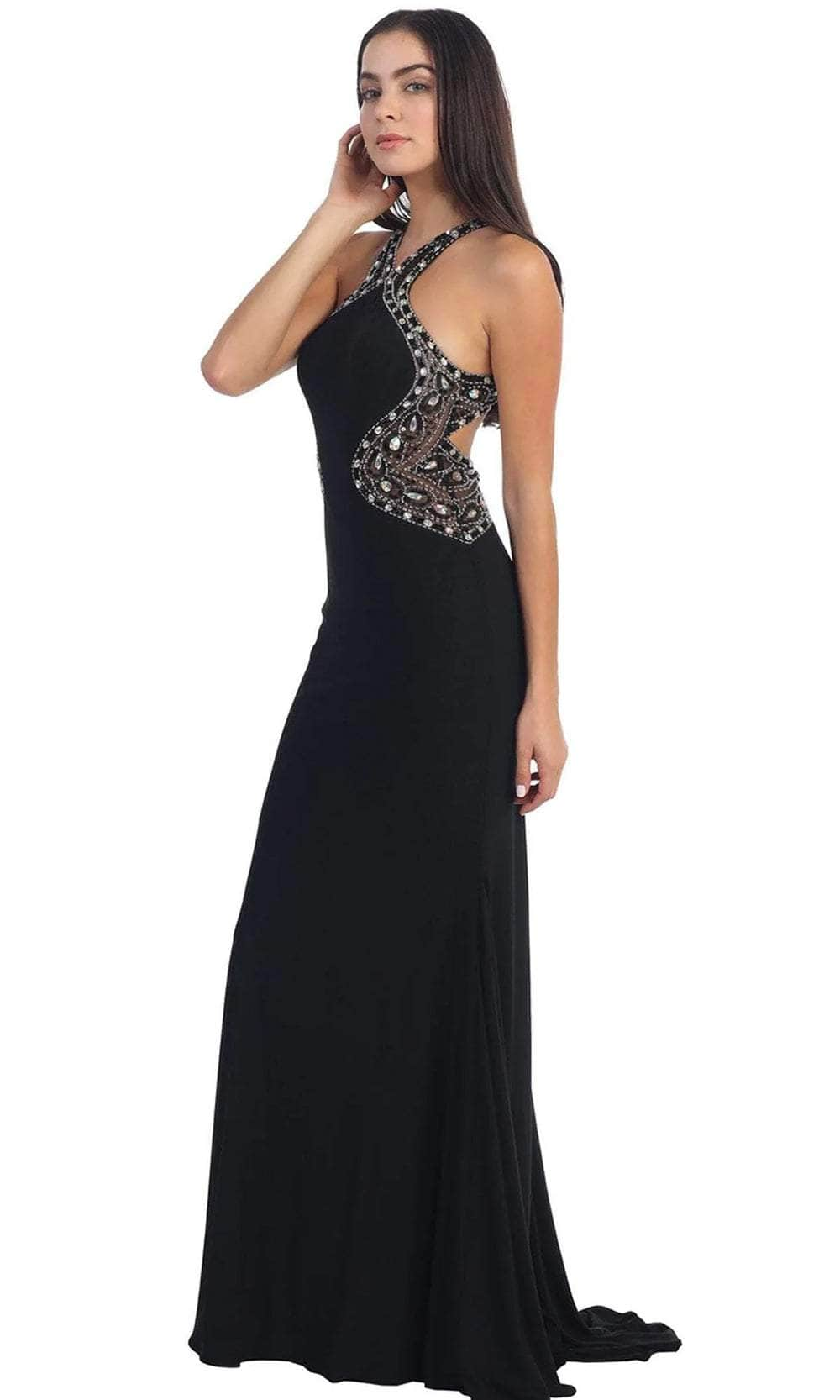 Image of Dancing Queen 9007 - Beaded Midriff Long Gown