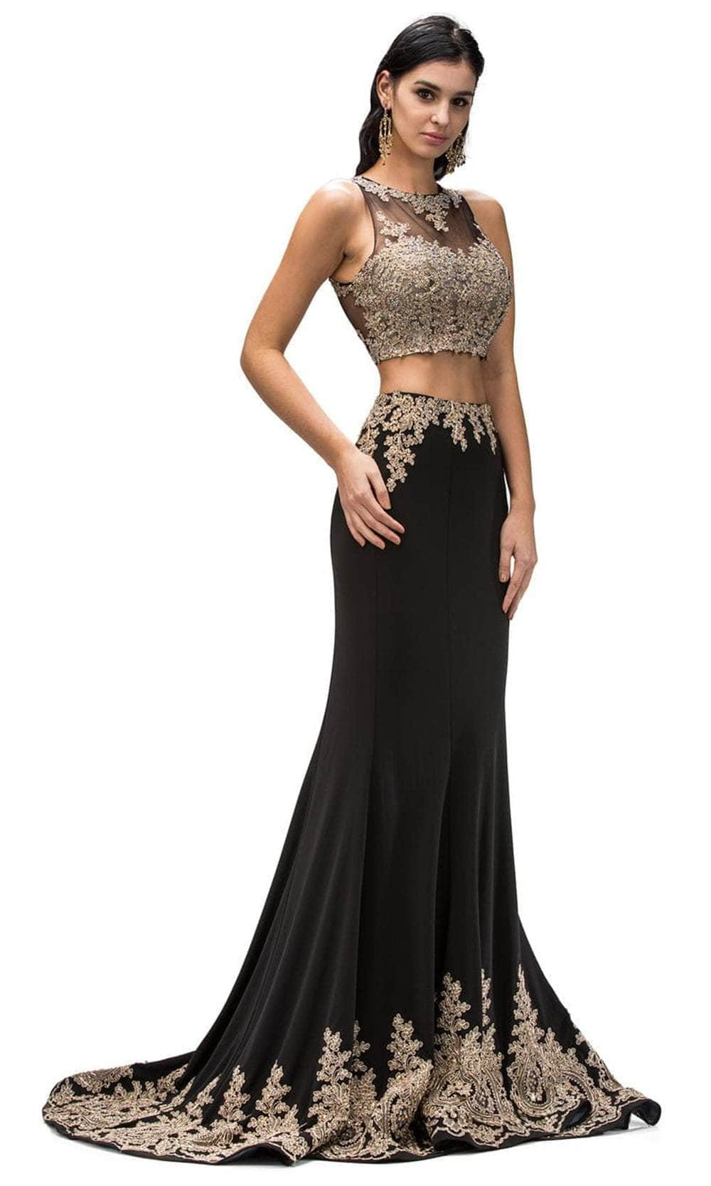 Image of Dancing Queen 9391 - Two-Piece Applique Long Gown