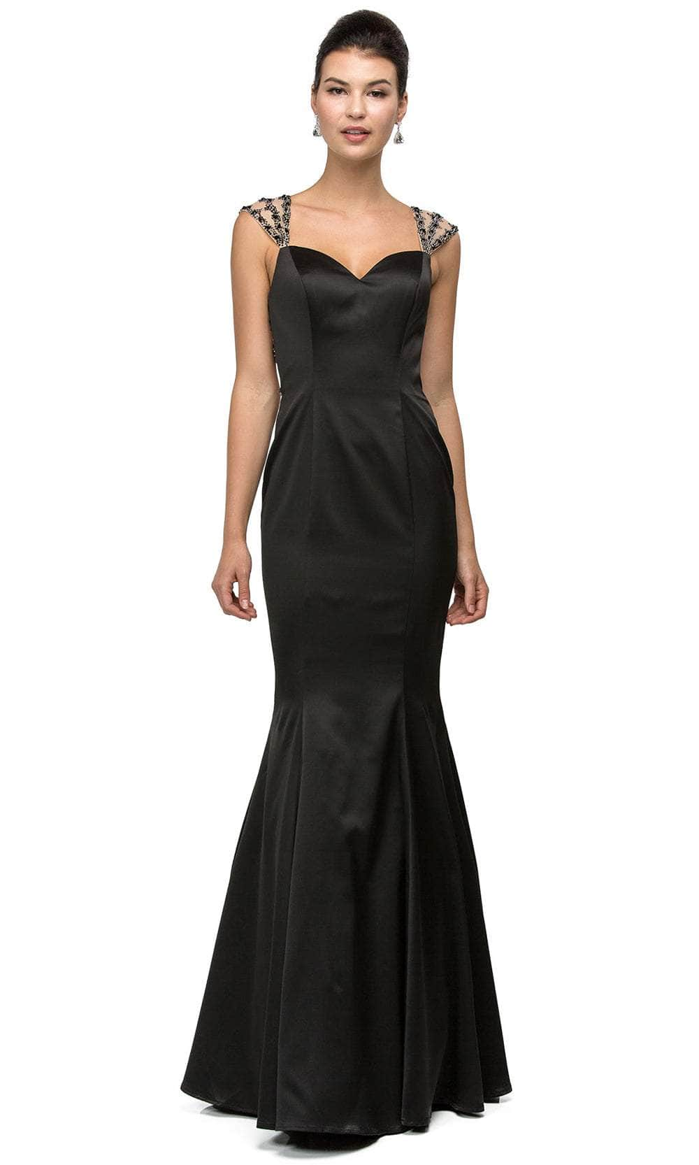 Image of Dancing Queen 9454 - Sheer Scoop Back Mermaid Prom Gown