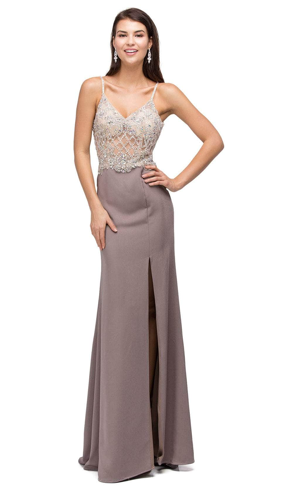 Image of Dancing Queen 9650 - Low V-Back Sheath Prom Gown