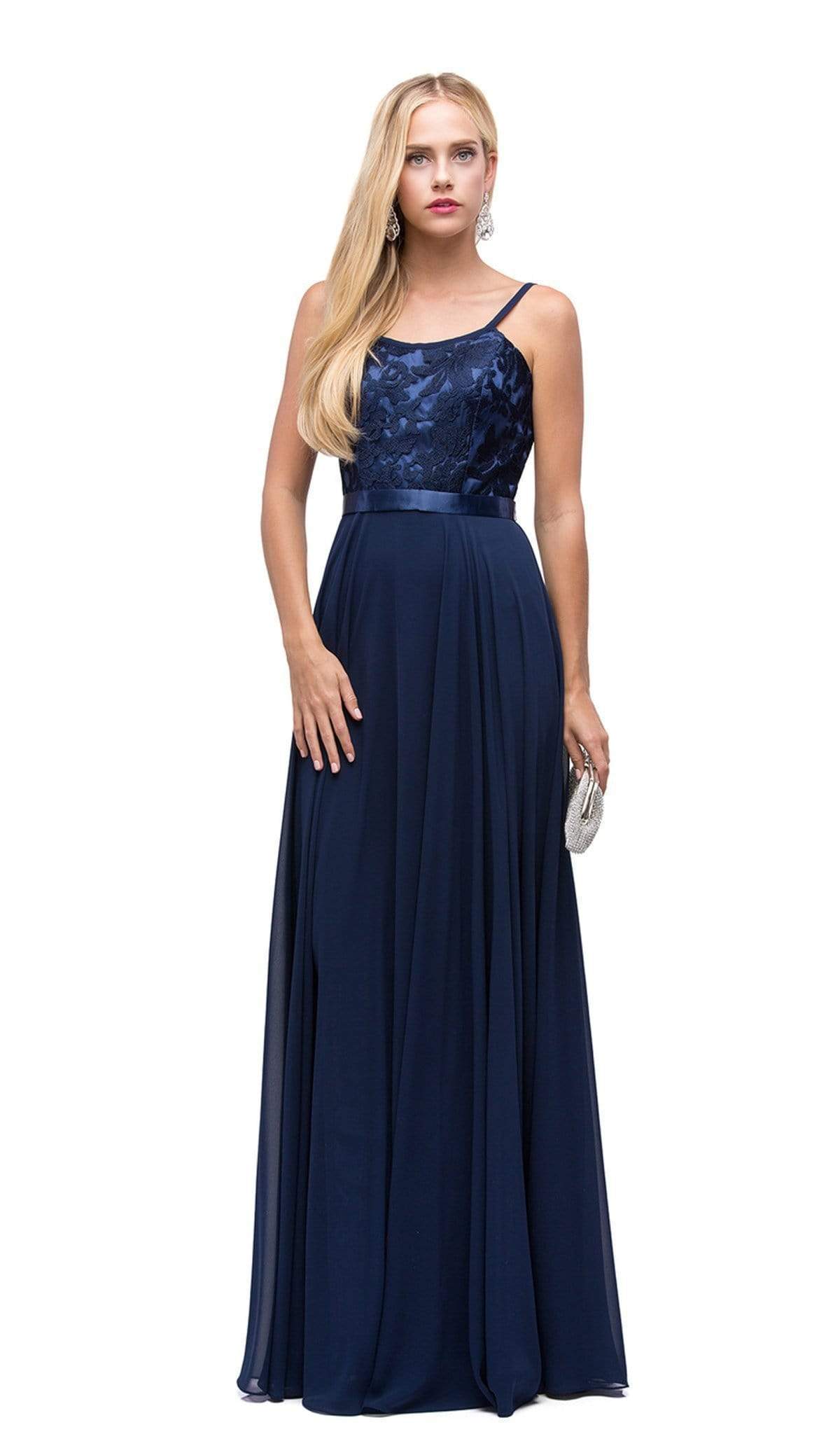 Image of Dancing Queen - 9914 Embroidered Scoop A Line Evening Dress