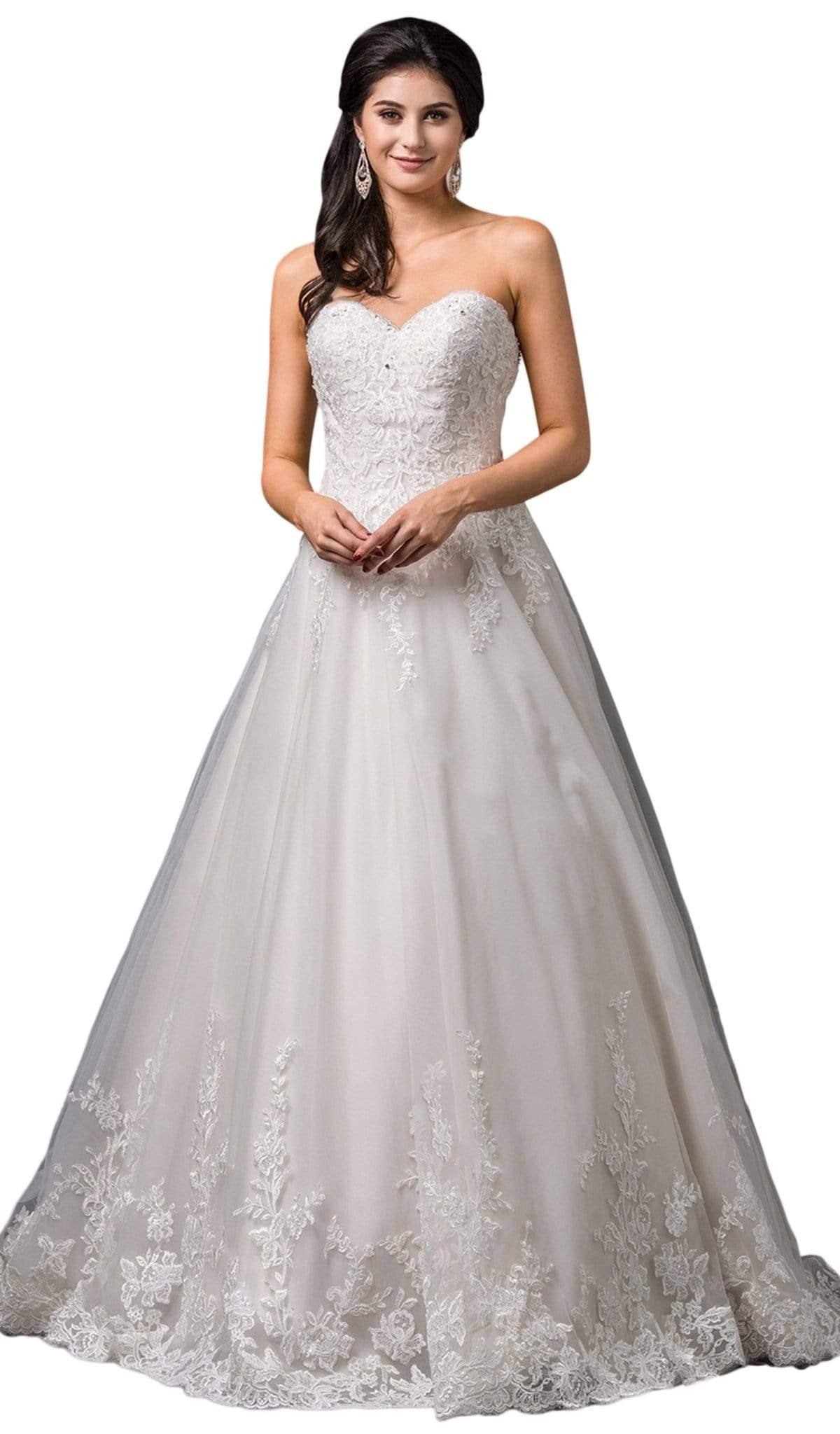 Image of Dancing Queen Bridal - 85 Strapless Embroidered Sweetheart Ballgown