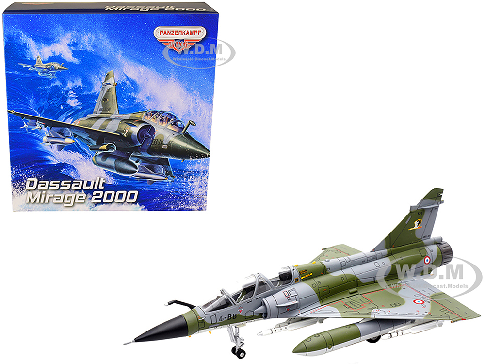 Image of Dassault Mirage 2000N Fighter Plane Camouflage "French Air Force - Arme de lAir" with Missile Accessories "Wing" Series 1/72 Diecast Model by Panzerk