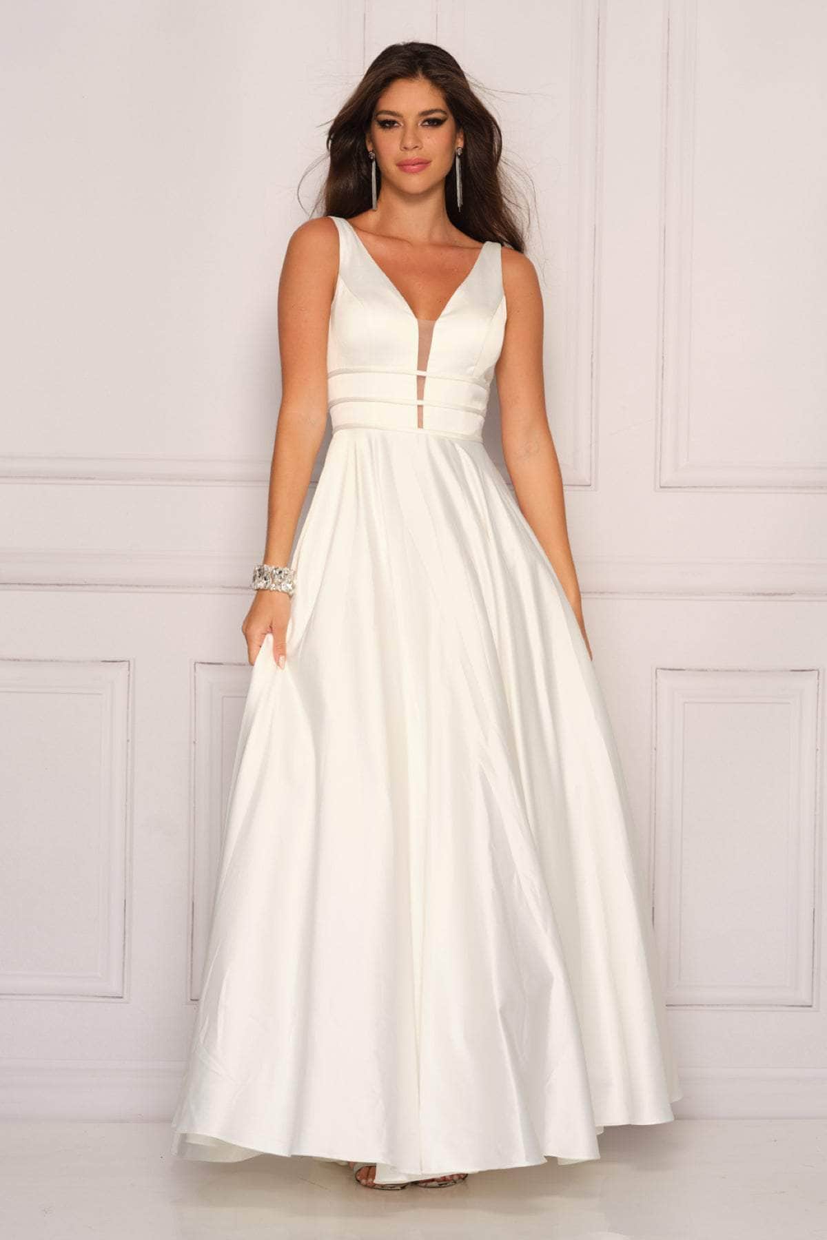 Image of Dave & Johnny 10971 - Sleeveless A-Line Bridal Gown