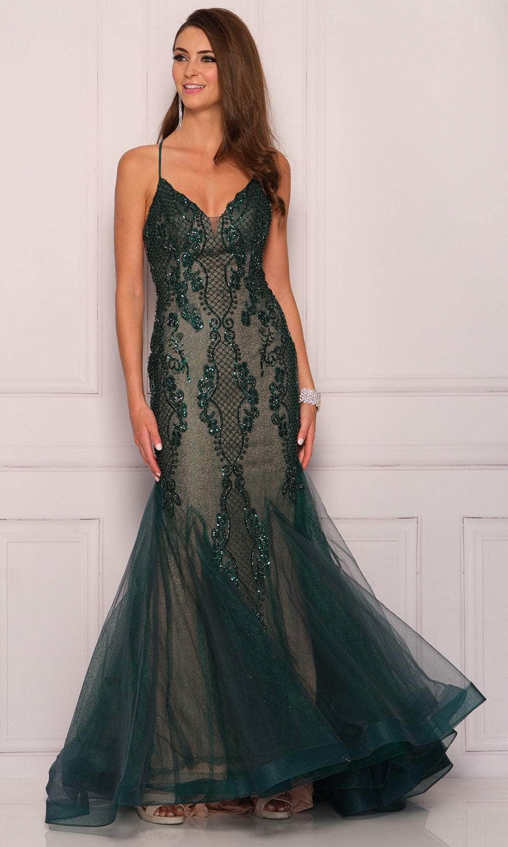 Image of Dave & Johnny 11092 - Strappy Back Mermaid Prom Gown