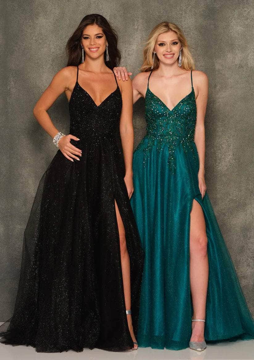 Image of Dave & Johnny A10642 - Sleeveless Open Tie-Back Prom Gown
