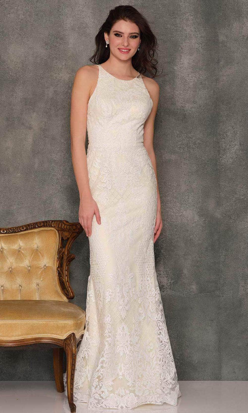 Image of Dave & Johnny Bridal A10331 - Jewel Neck Bridal Gown