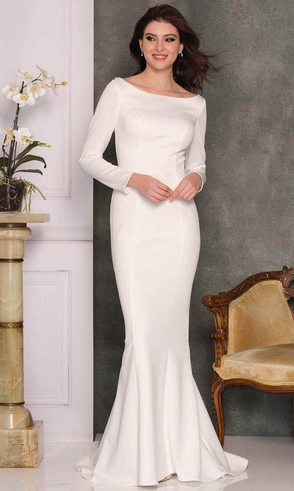 Image of Dave & Johnny Bridal A10378 - Sheer Laced Back Bridal Gown