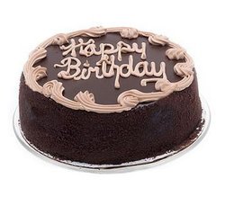 Image of David's Cookies Chocolate Fudge Birthday Cake 10"
