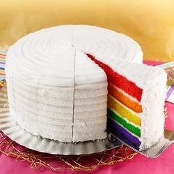 Image of David's Cookies Rainbow Layer Cake