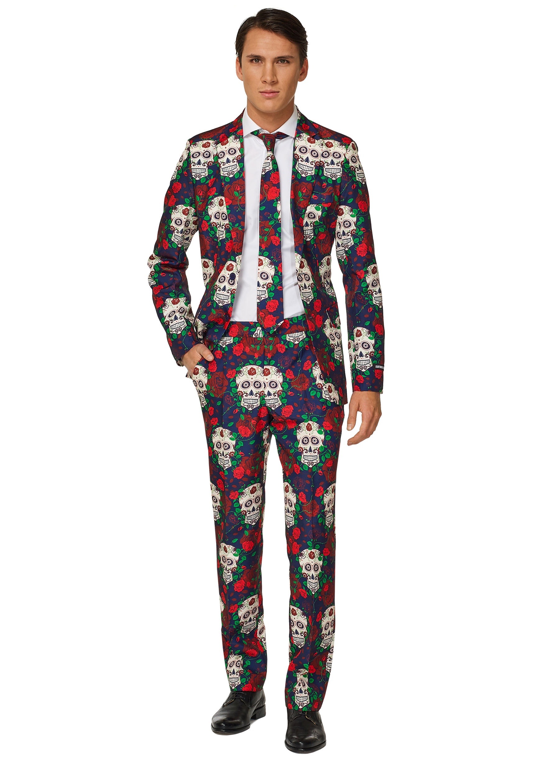 Image of Day of the Dead Men's Suitmeister Suit Costume ID OSOBAS0042-XL