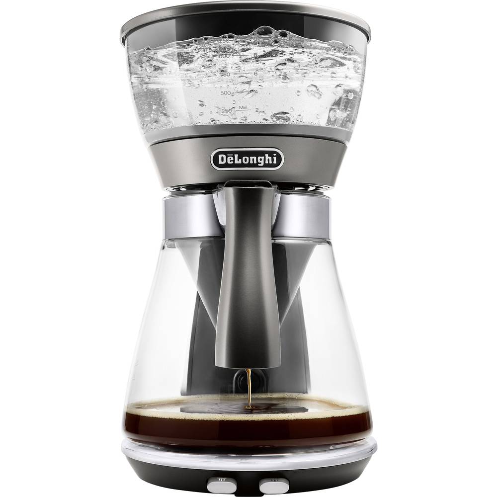 Image of DeLonghi ICM17210 Clessidra Coffee maker Glass Silver-grey Cup volume=10