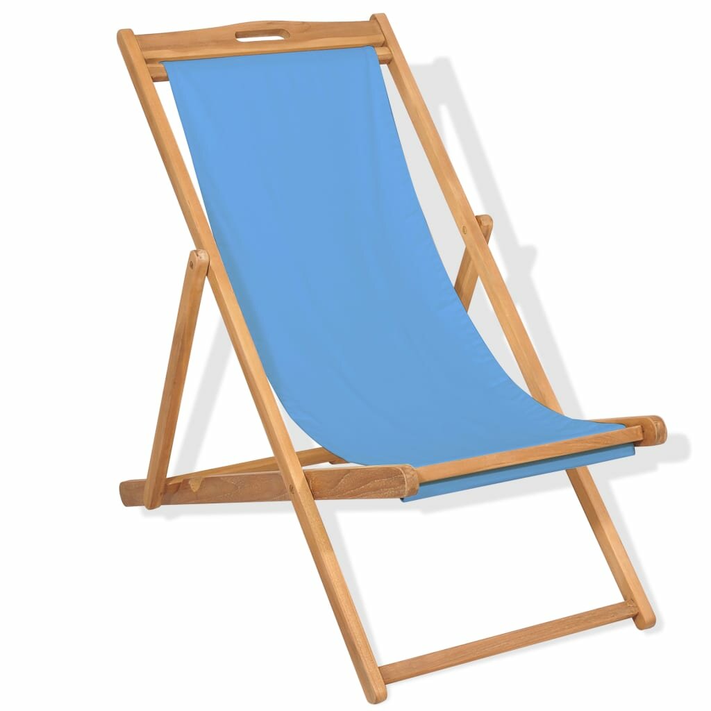 Image of Deck Chair Teak 221"x413"x378" Blue