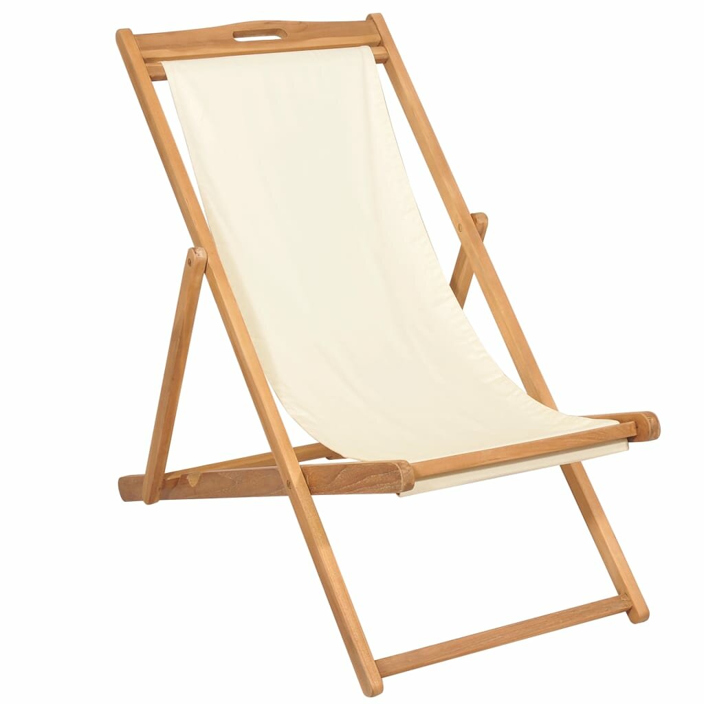 Image of Deck Chair Teak 221"x413"x378" Cream