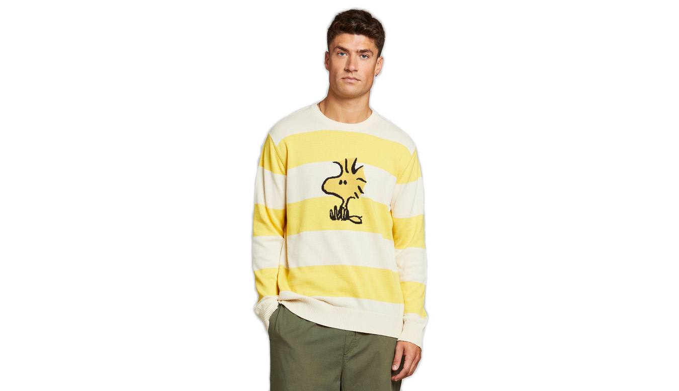 Image of Dedicated Sweater Mora Woodstock Stripe Yellow CZ
