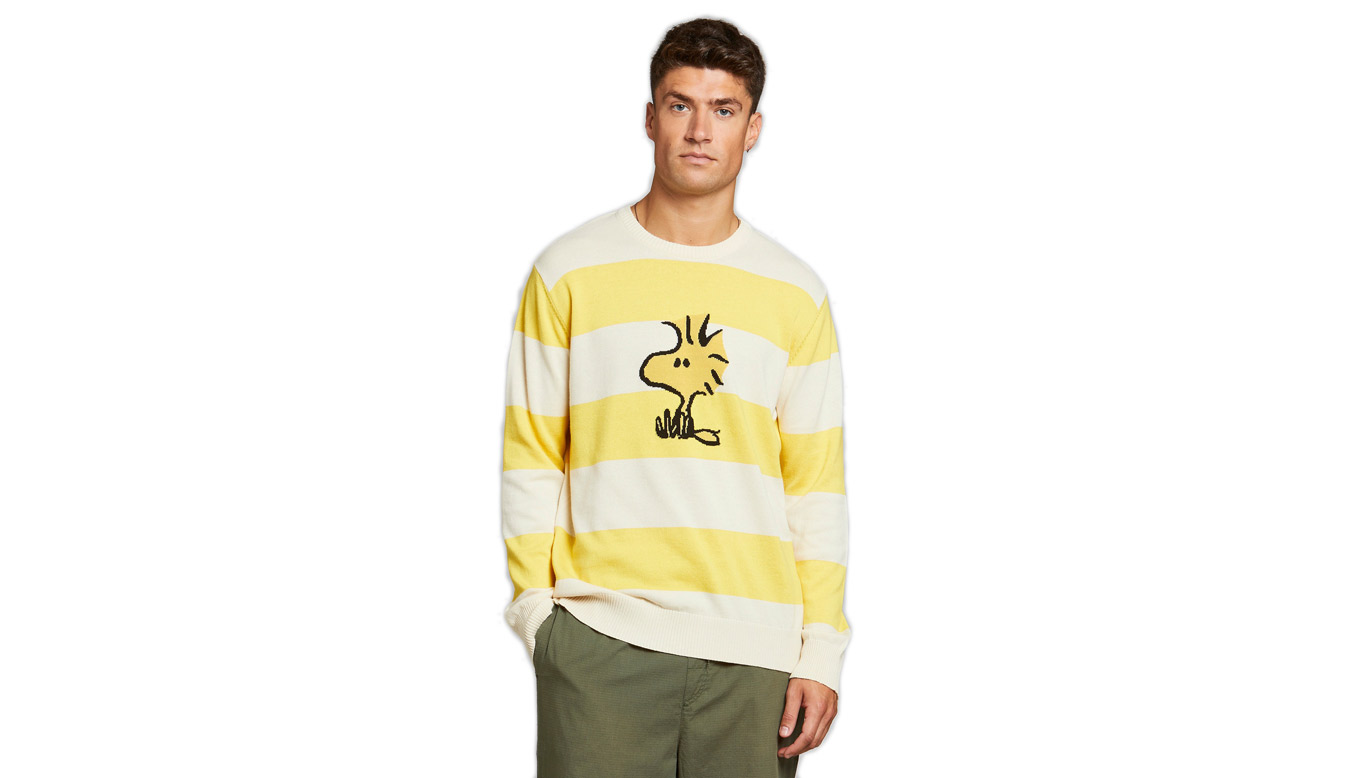 Image of Dedicated Sweater Mora Woodstock Stripe Yellow ESP