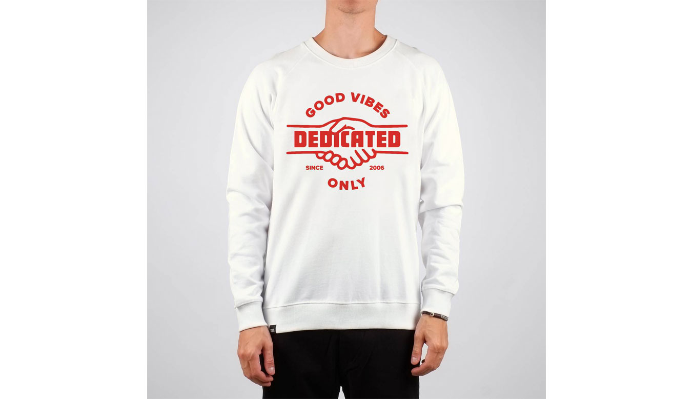 Image of Dedicated Sweatshirt Malmoe Good Hands Off-White FR