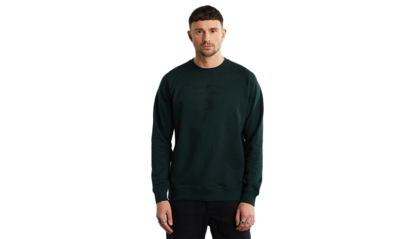 Image of Dedicated Sweatshirt Malmoe Local Planet Dark Green DE