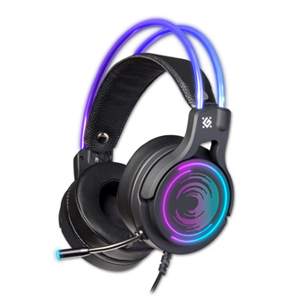 Image of Defender Cosmo Pro RGB herní sluchátka s mikrofonem ovládání hlasitosti černá 71 (virtuálně) 50 mm měniče typ USB SK ID 411082