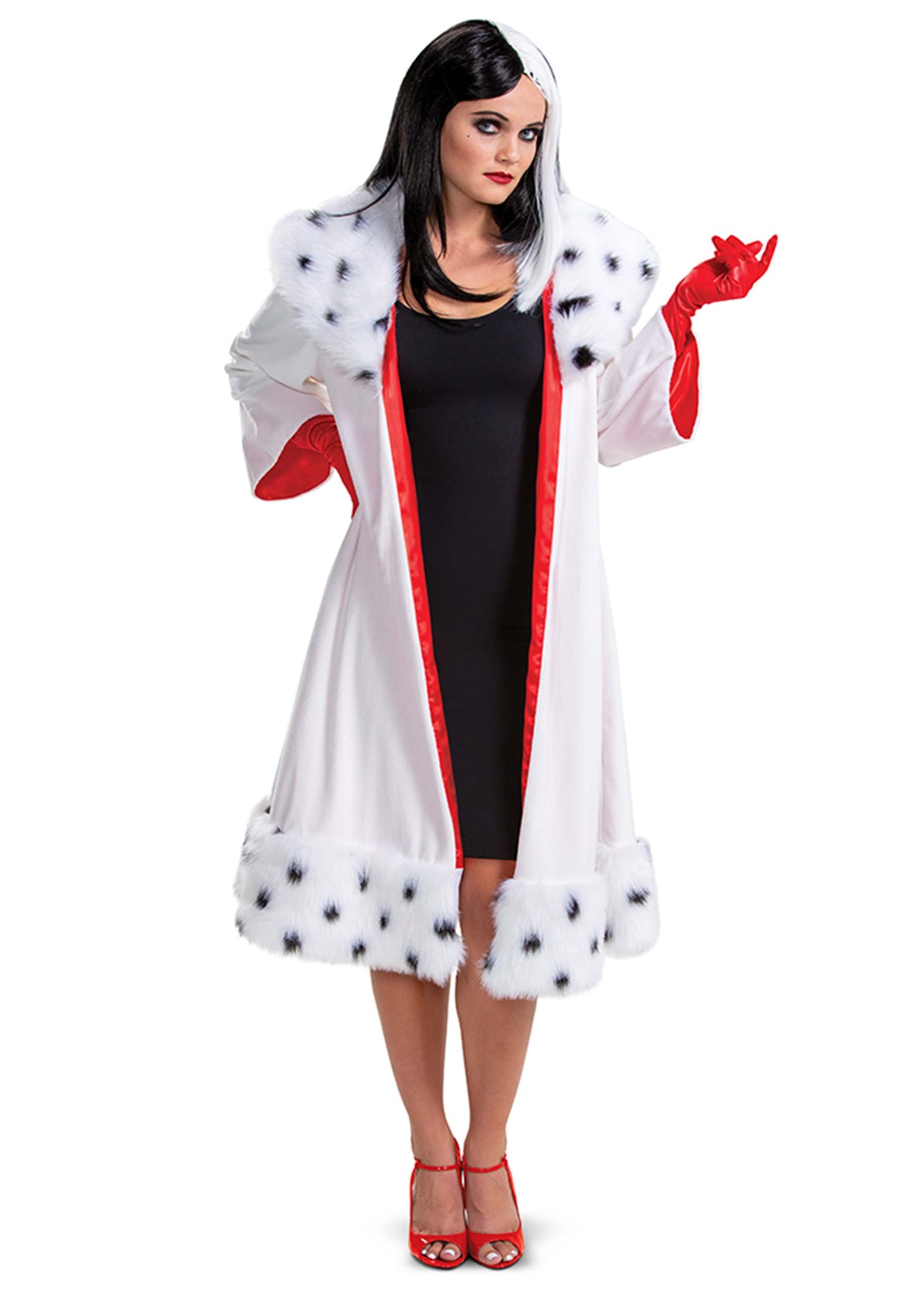 Image of Deluxe 101 Dalmatians Animated Cruella Jacket Womens Costume ID DI119429-XL