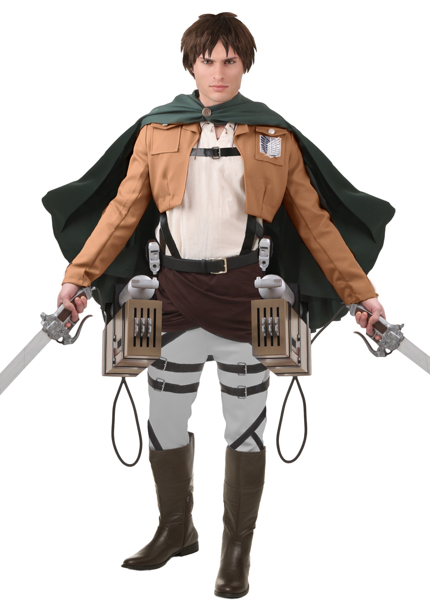 Image of Deluxe Attack on Titan Eren Jaeger Costume | Adult Anime Costumes ID FUN2357AD-L