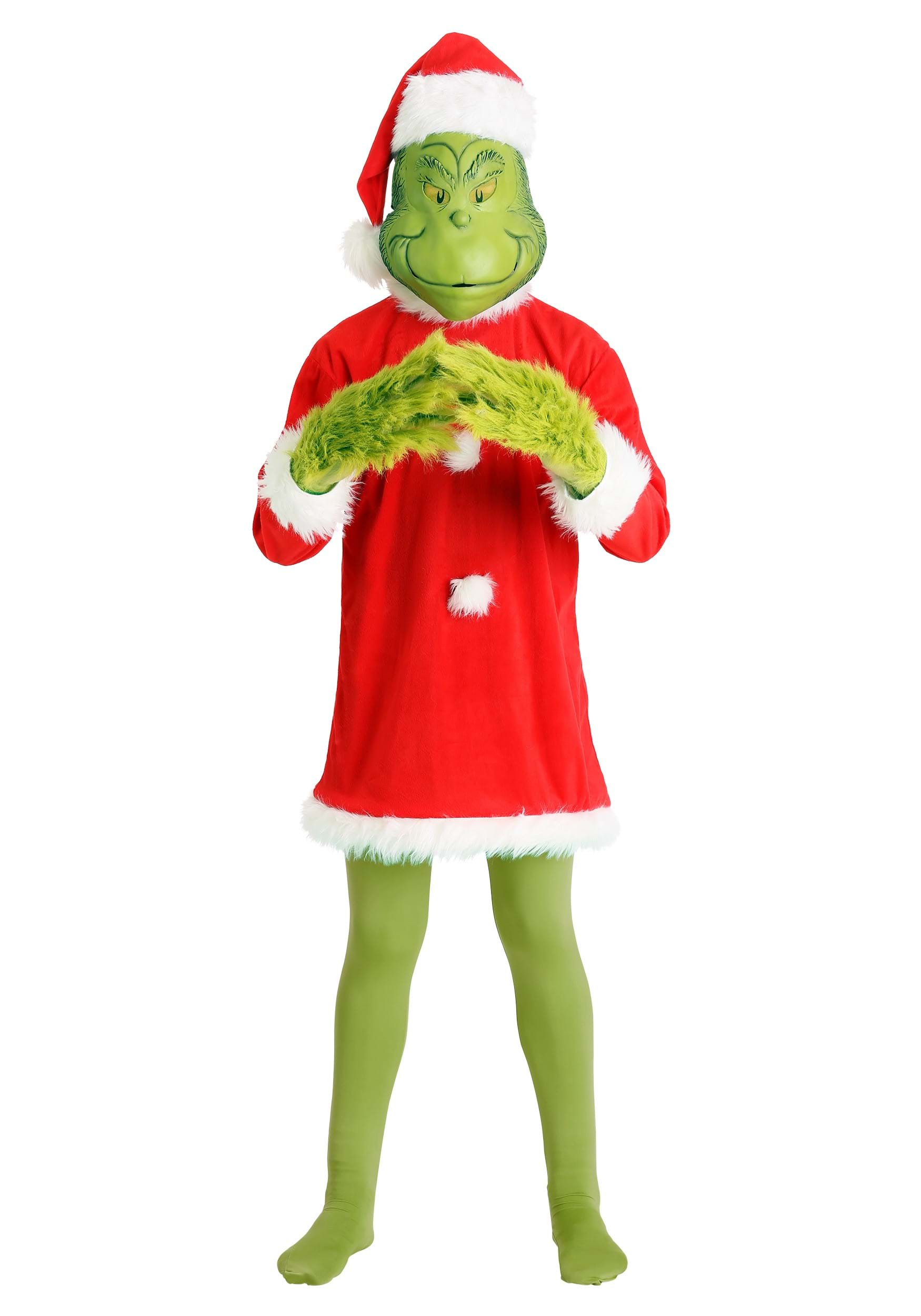 Image of Deluxe Grinch Costume for Men | Christmas Costumes ID EL400636AD-L/XL