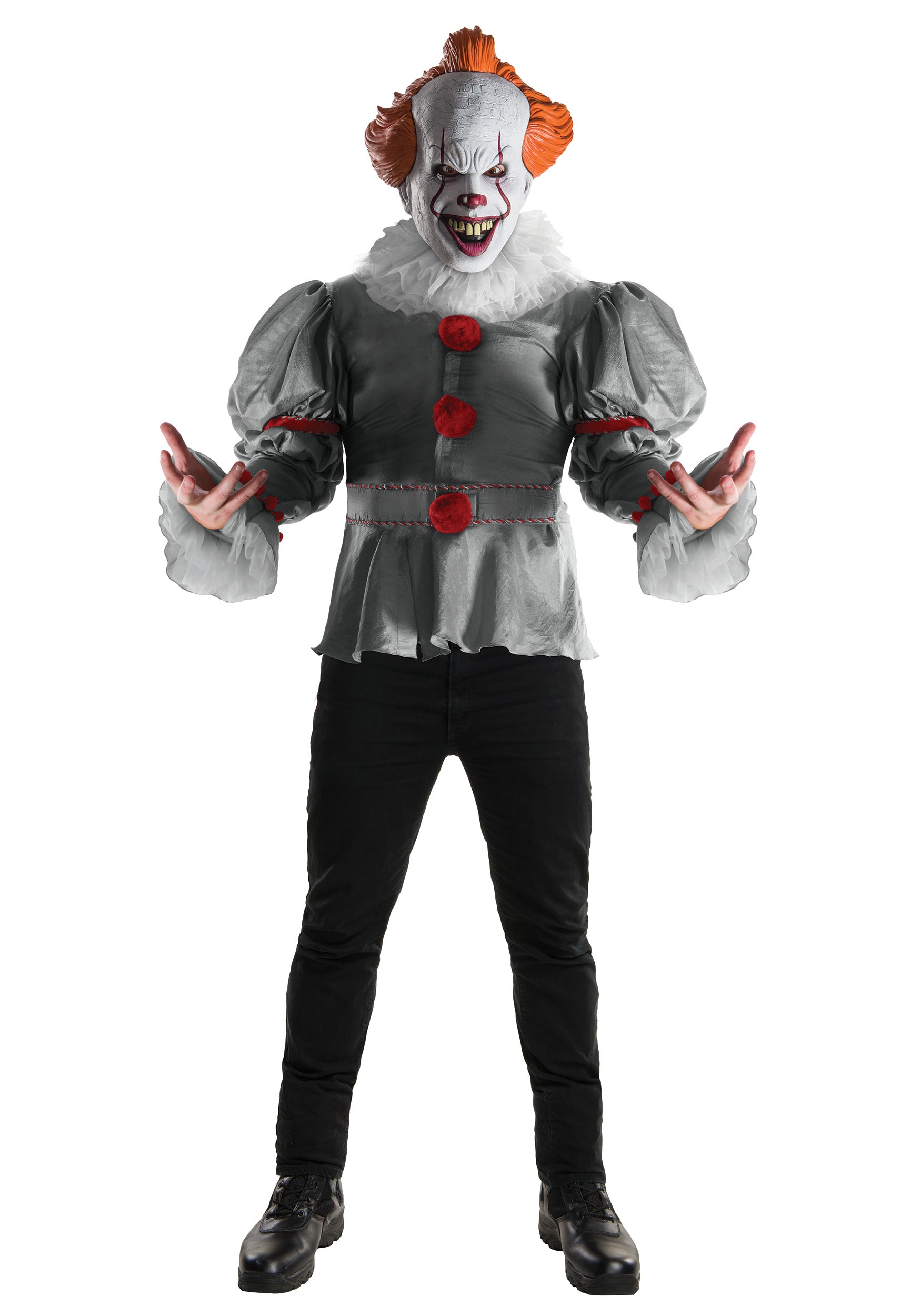 Image of Deluxe IT Movie Pennywise Costume for Adults ID RU820859-ST
