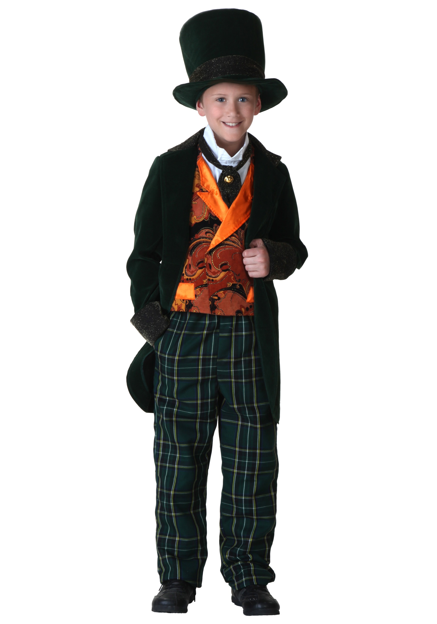 Image of Deluxe Kid's Mad Hatter Costume ID FUN1236CH-L