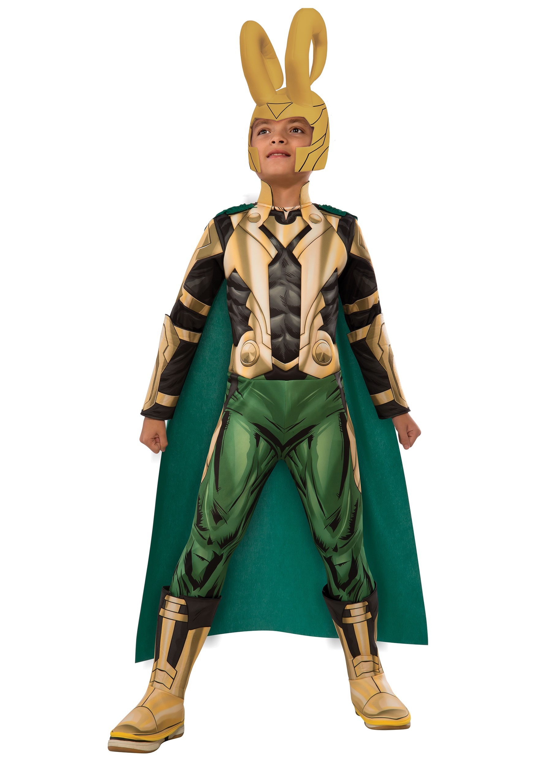 Image of Deluxe Loki Costume for Boys | Kid's Marvel Costumes ID RU610895-M