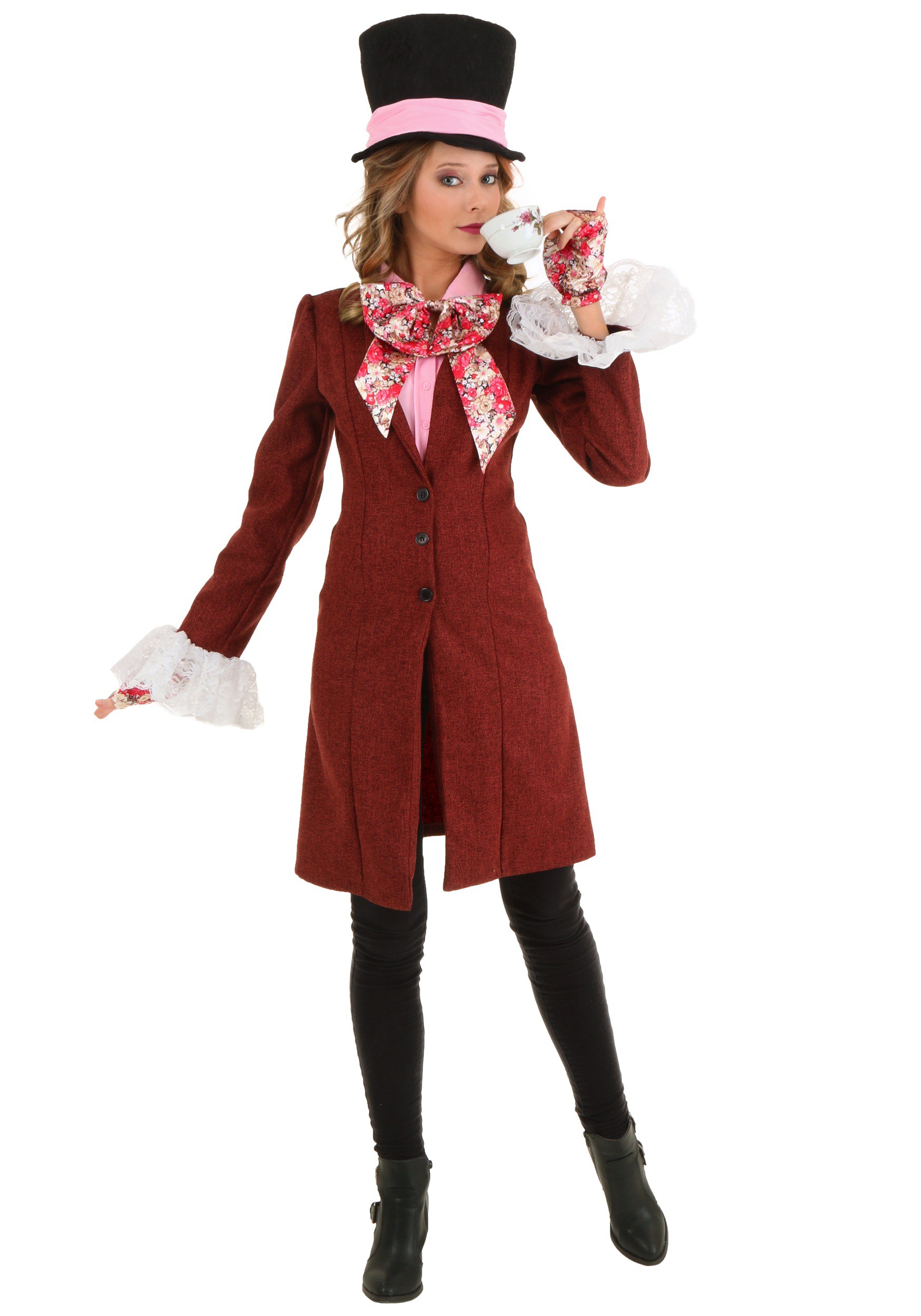 Image of Deluxe Plus Size Women's Mad Hatter Costume | Storybook Costumes ID FUN2334PL-1X