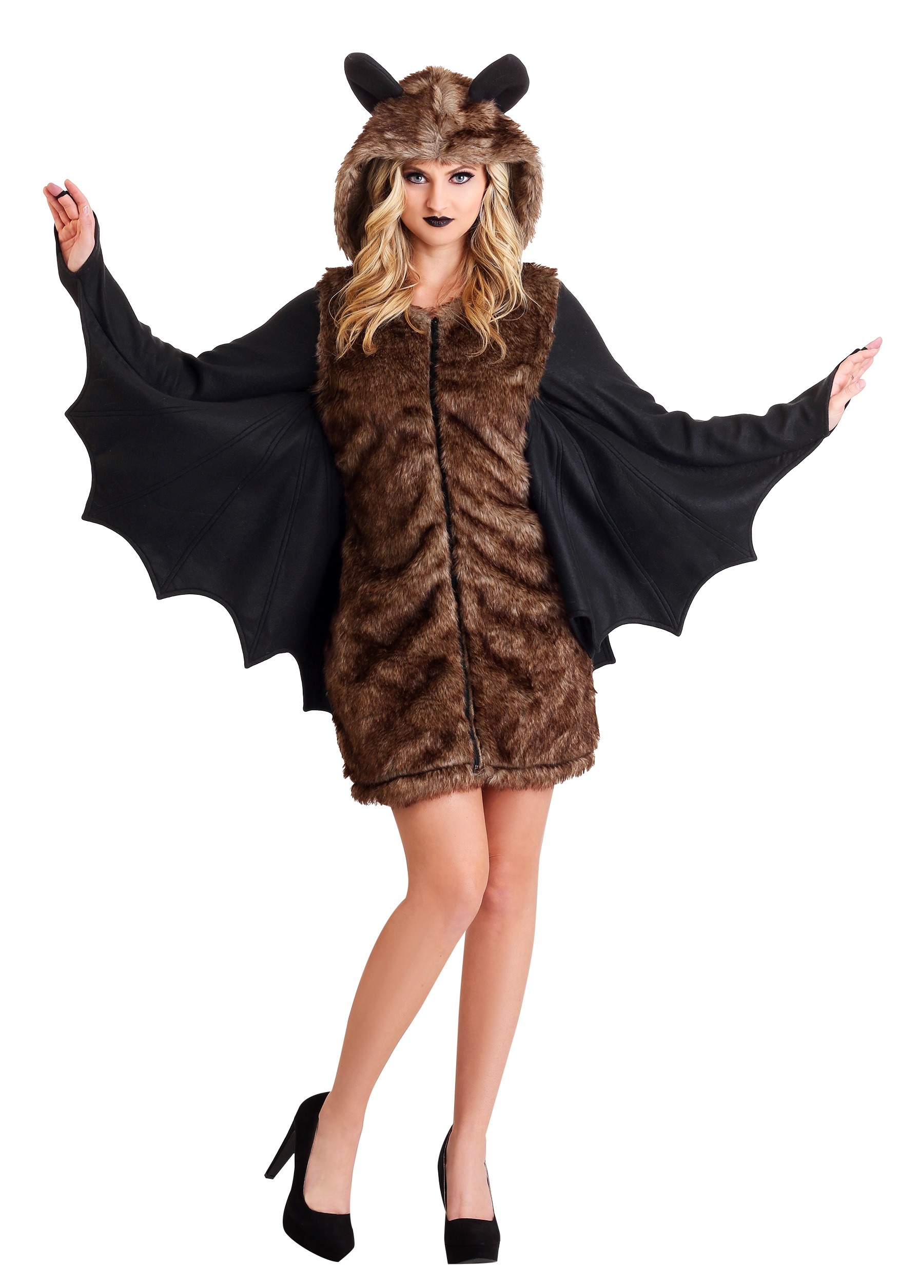 Image of Deluxe Women's Bat Costume | Adult Animal Costumes ID FUN4067AD-XL
