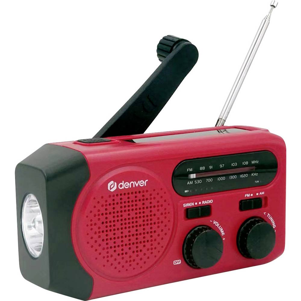 Image of Denver SCR-2010 Emergency radio FM AM Red Black