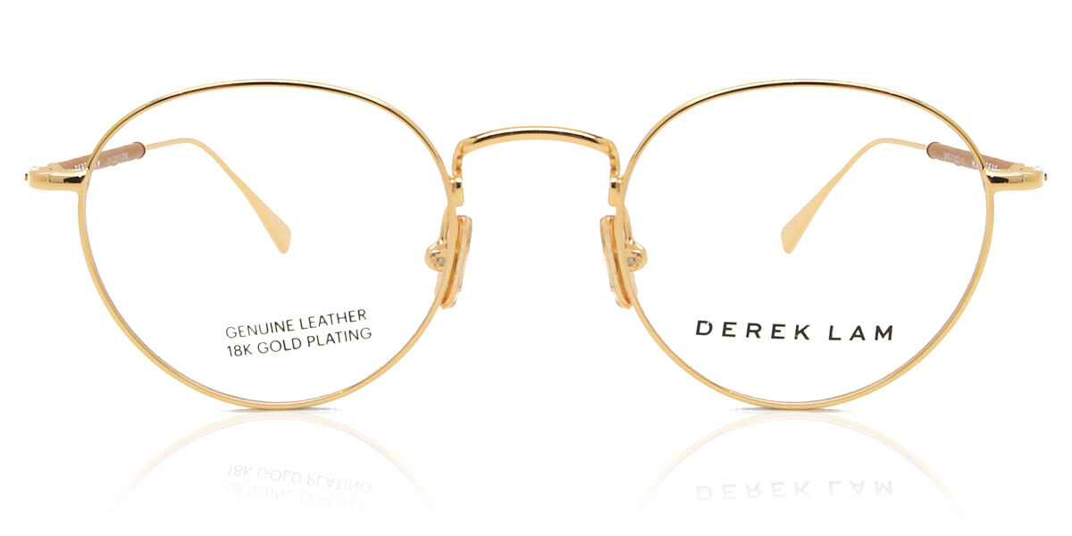 Image of Derek Lam DL285 GDTAN 47 Złote Męskie Okulary Korekcyjne PL