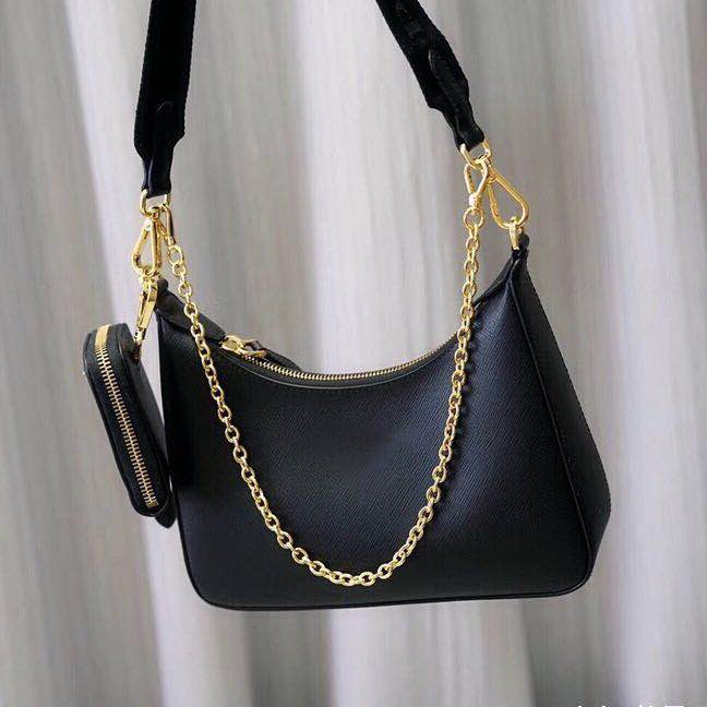 Image of Designer bags women crossbody bags shoulder bag handbag lady hobo sling bag Genuine leather bags handbags black purse pouch chain purse mess