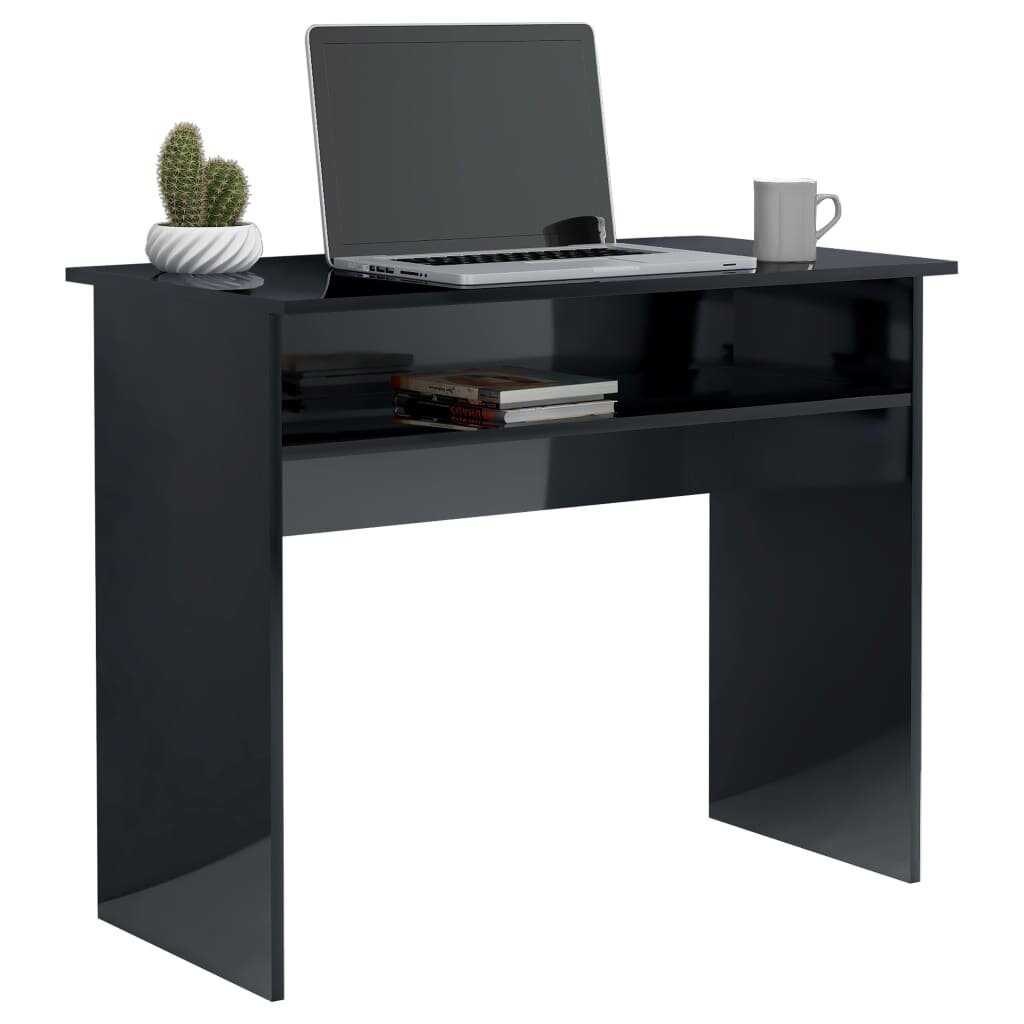 Image of Desk High Gloss Black 354"x197"x291" Engineered Wood